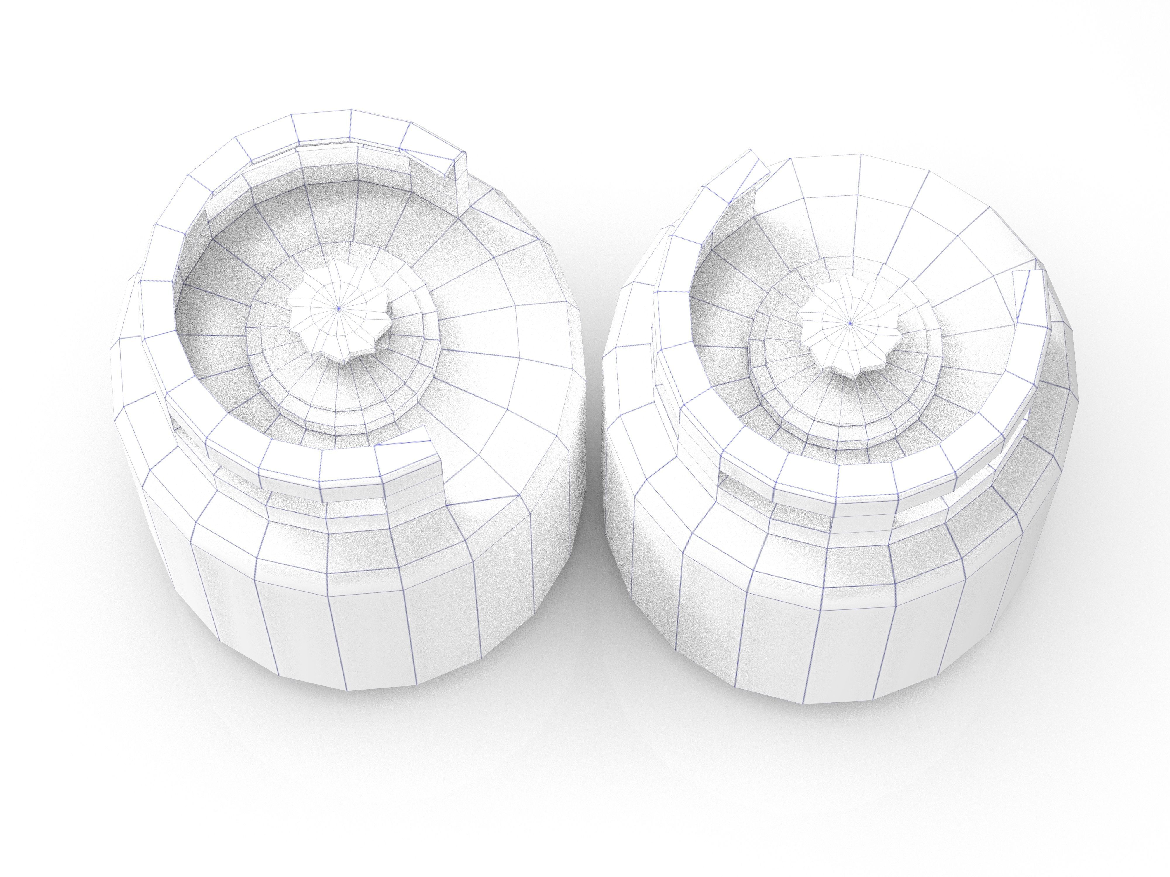 Gas Tank Low-poly 3D model_10