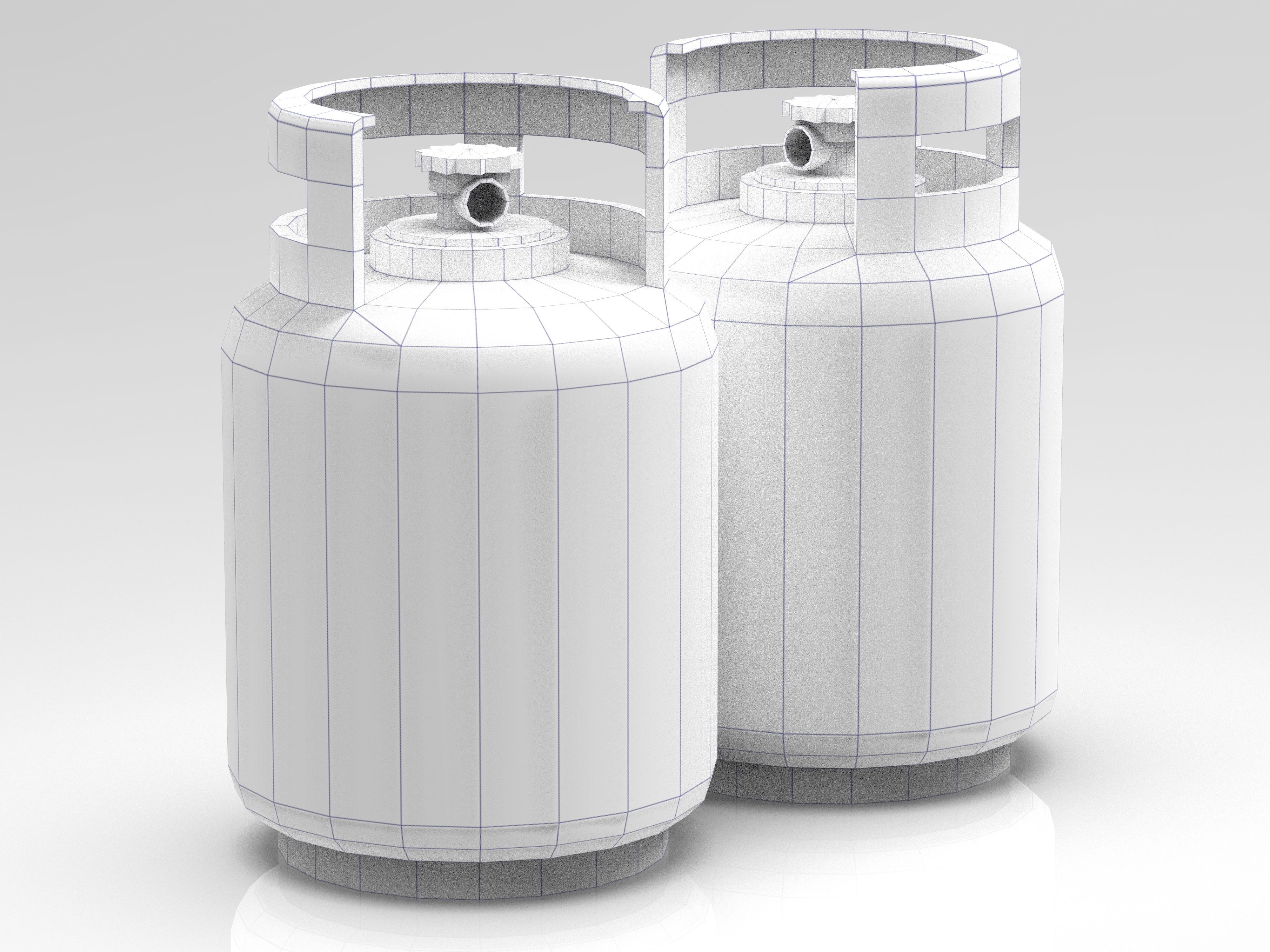 Gas Tank Low-poly 3D model_2