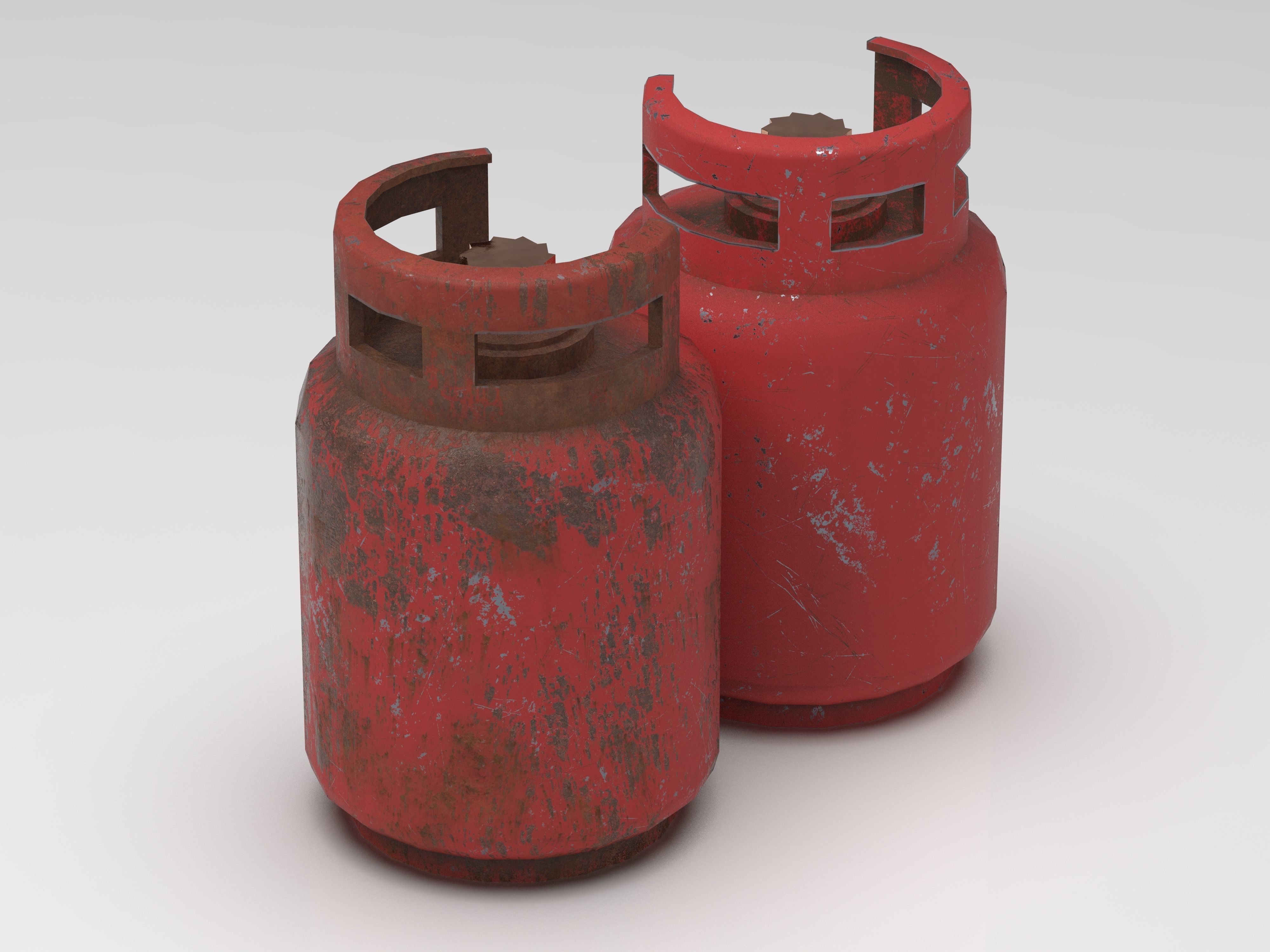 Gas Tank Low-poly 3D model_7