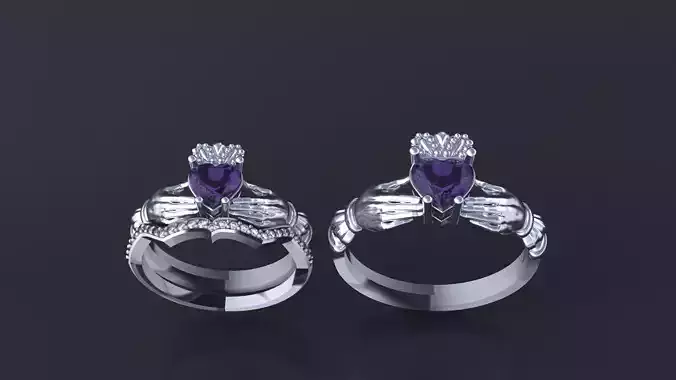 Wedding claddagh rings cnc or 