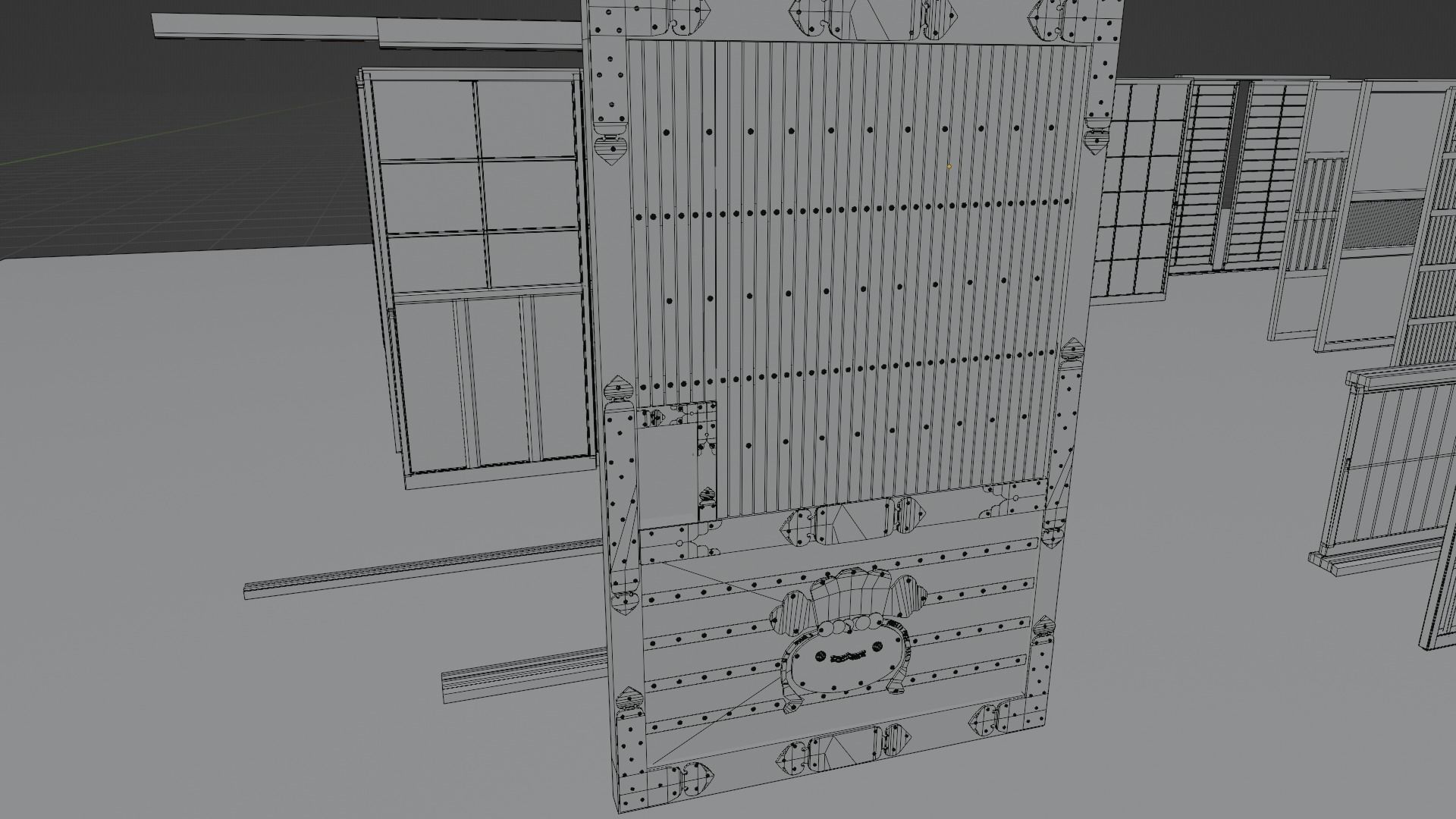 35 sets of Japanese traditional sliding doors and extras 3D model_9