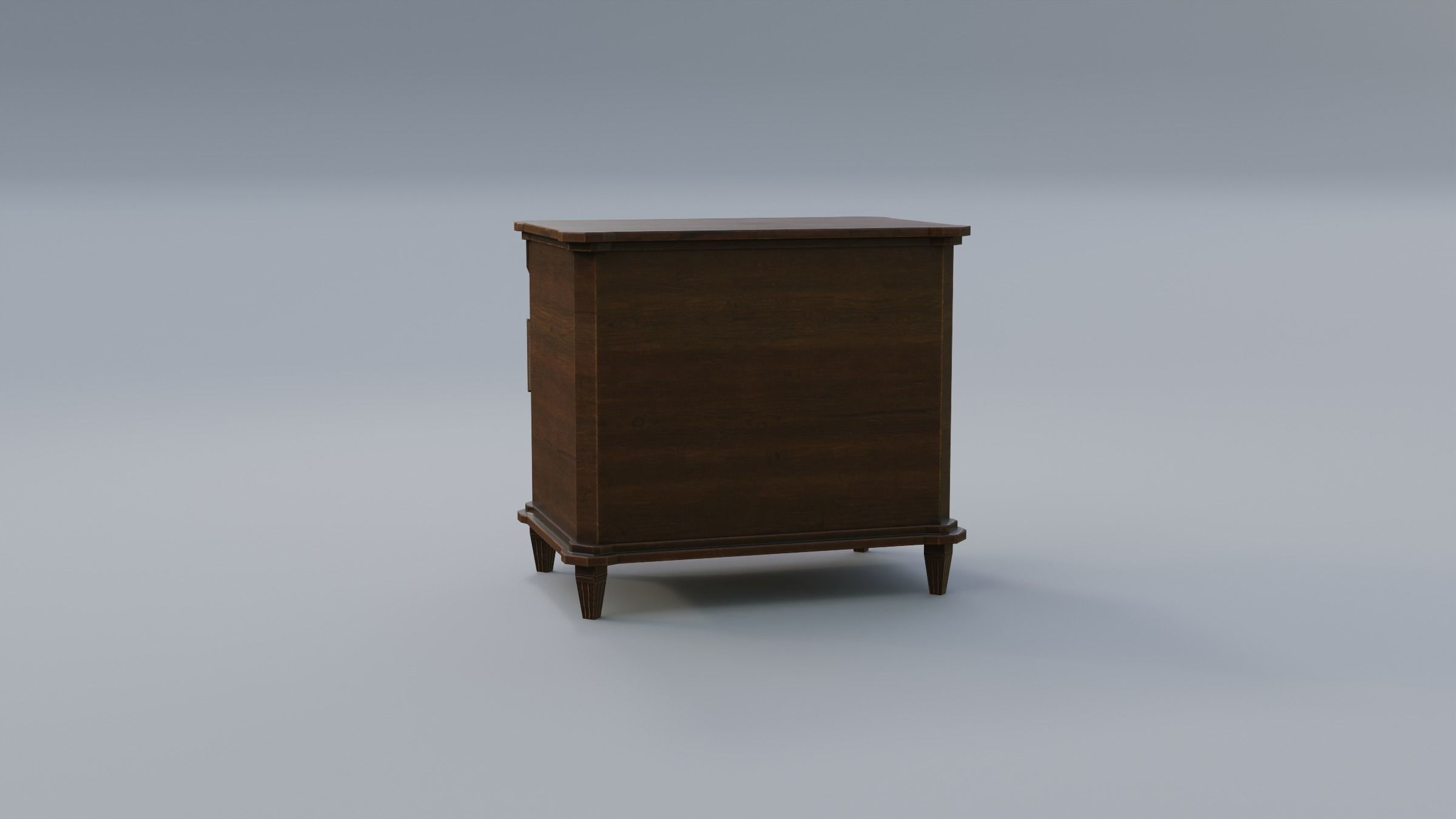 Cabinet chest of drawers Low-poly 3D model_5