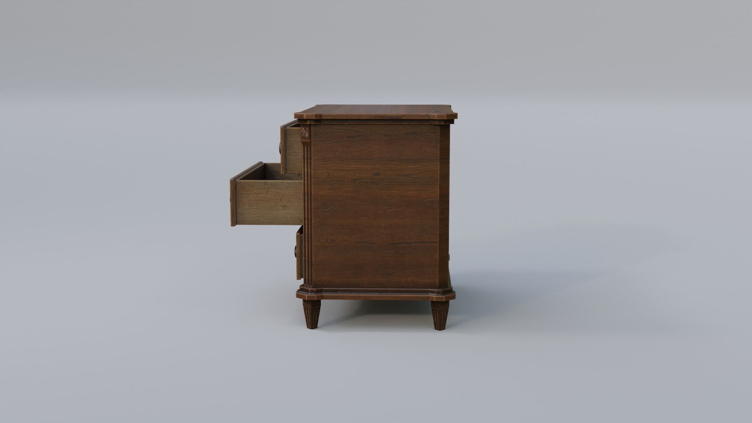 Cabinet chest of drawers Low-poly 3D model_10