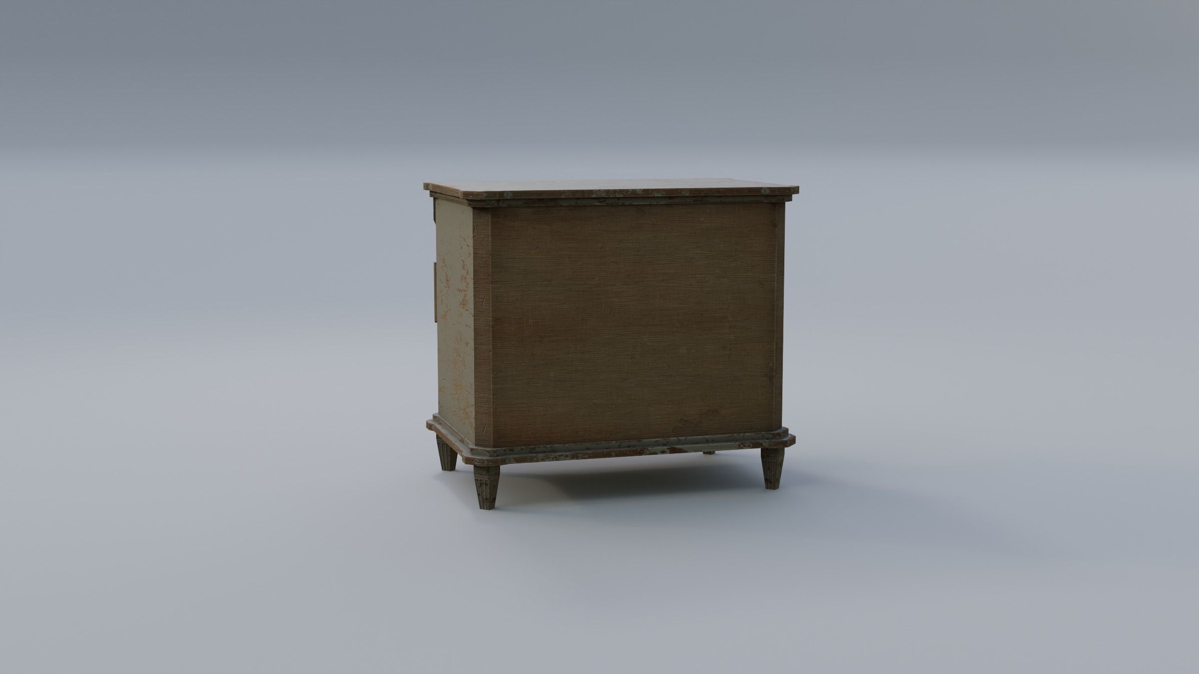 Cabinet chest of drawers Low-poly 3D model_6