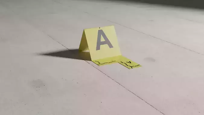 Crime Scene - Evidence marker Low-poly 3D model