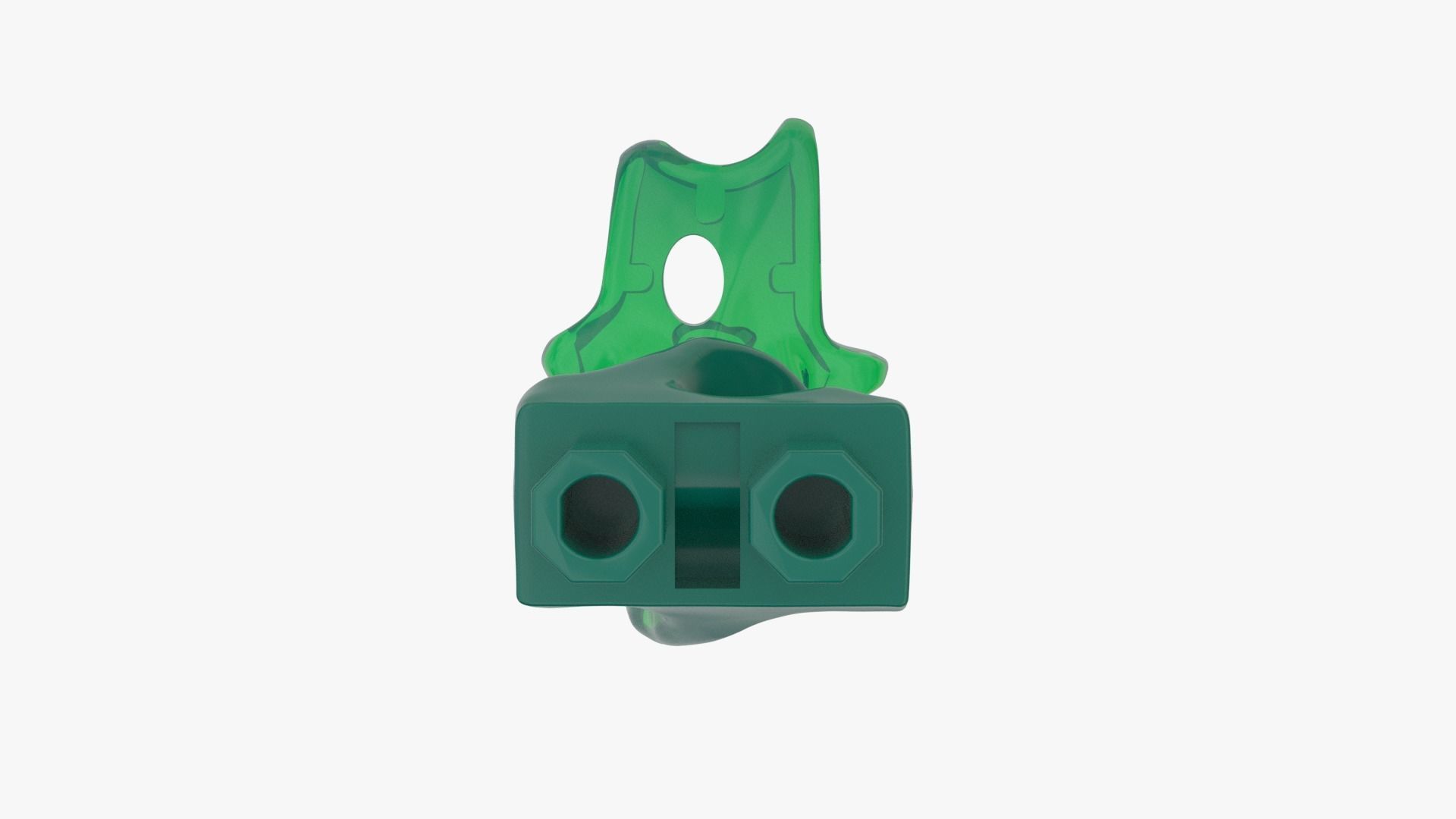 Real Size Lego Ghost Korper Einzelteil transparent neongelb Low-poly 3D model_5