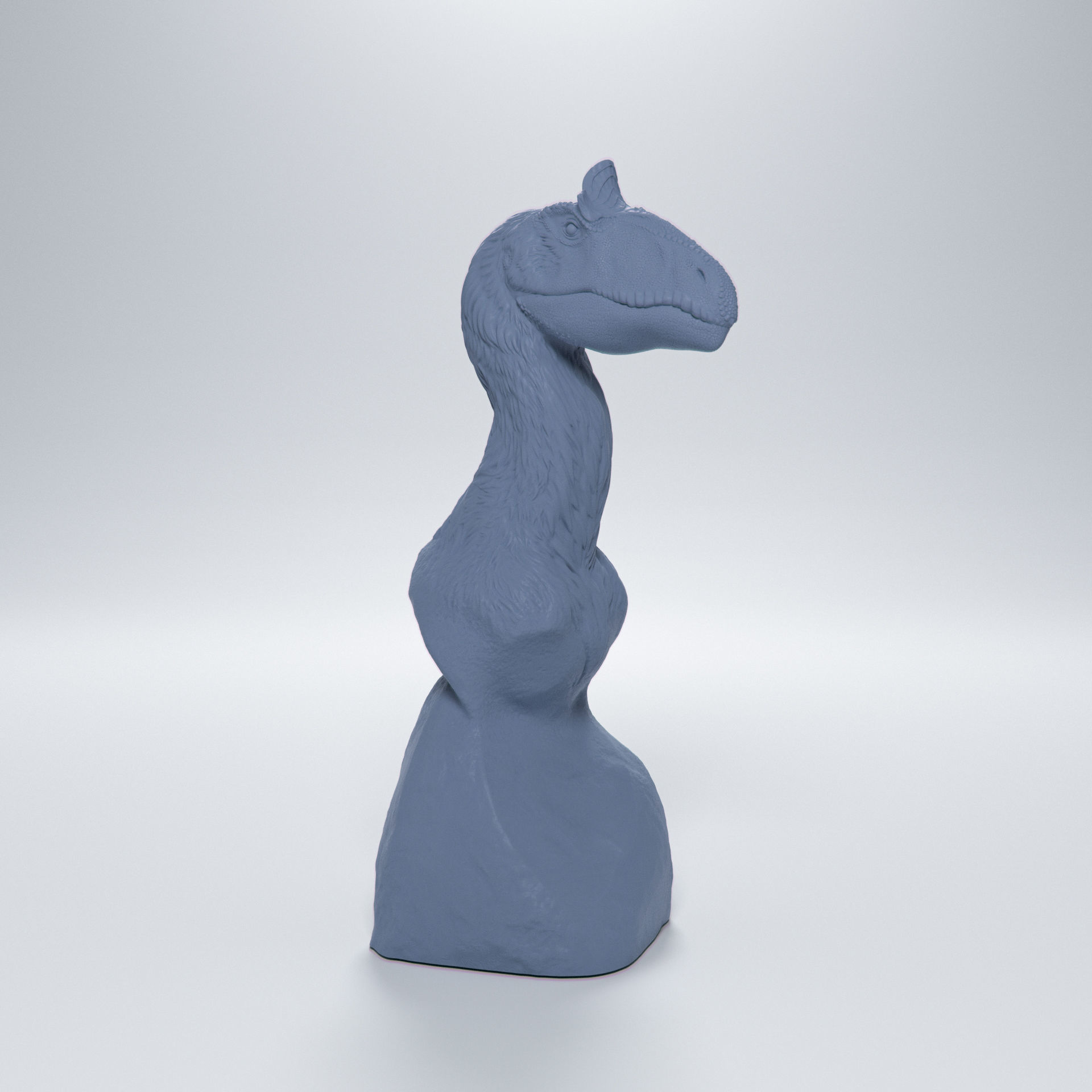 Cryolophosaurus bust - pre-supported dinosaur head 3D print model_2