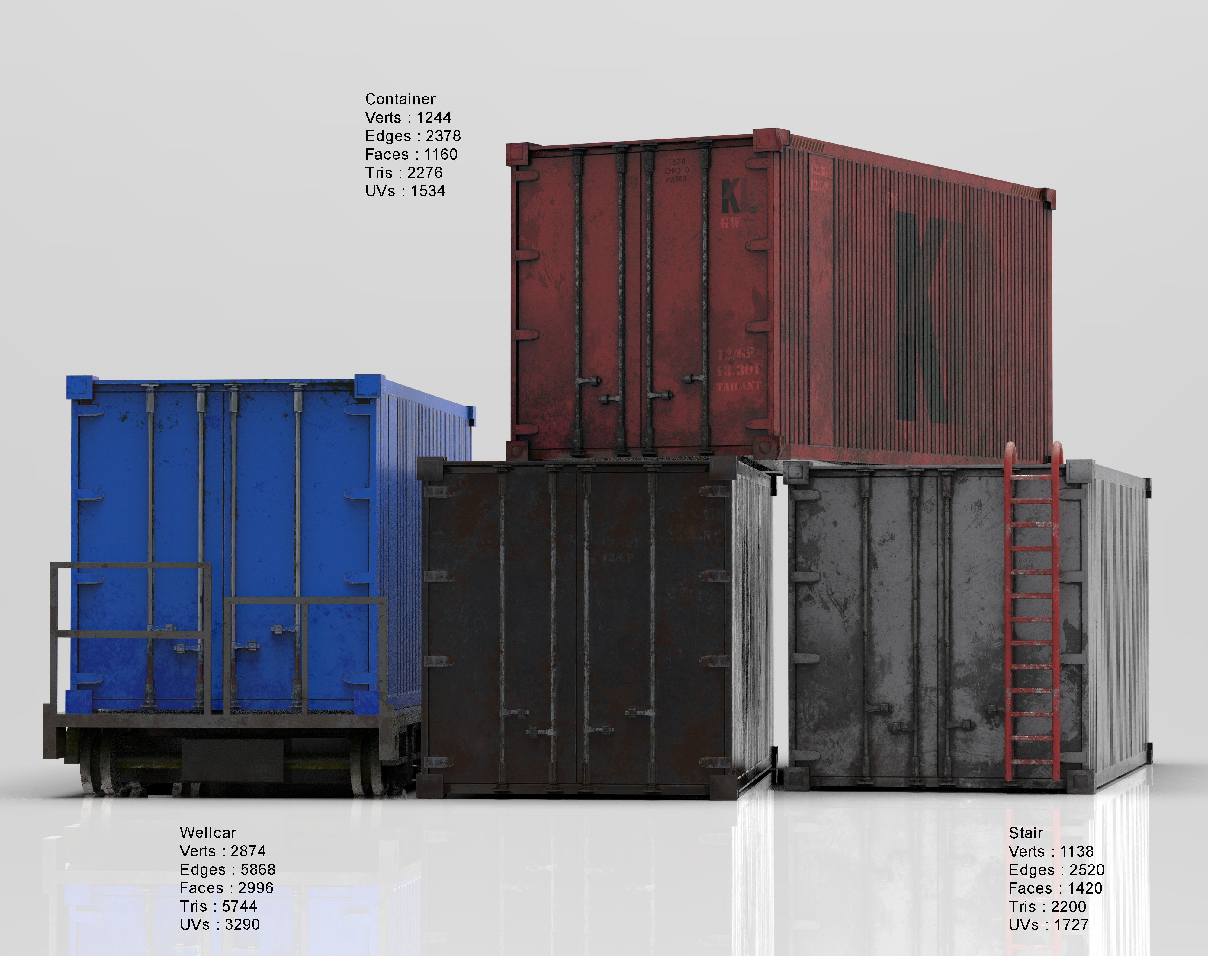 Warehouse Pack Low Poly  3D Model Collection_9
