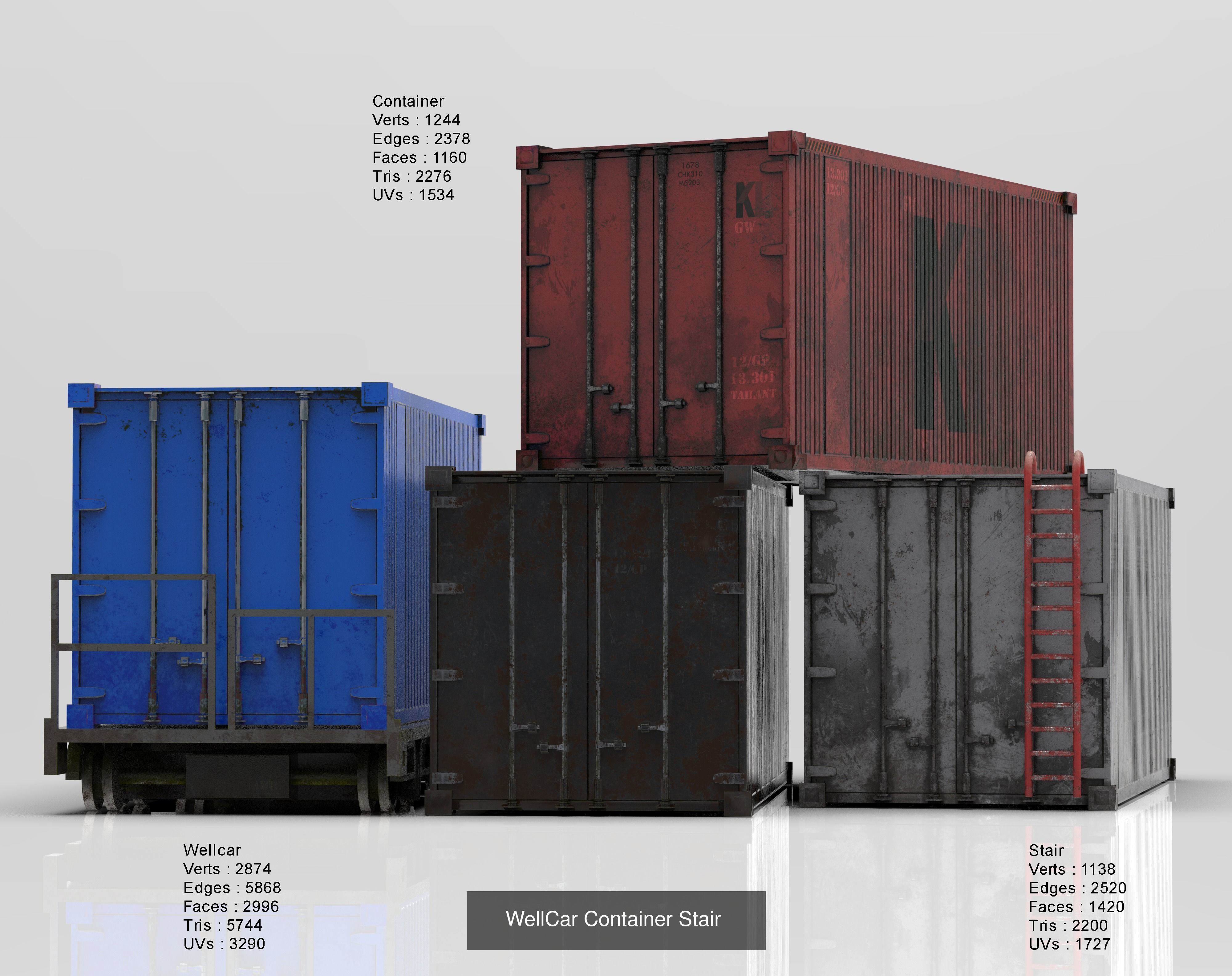 Warehouse Pack Low Poly  3D Model Collection_4