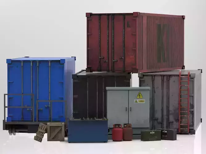 Warehouse Pack Low Poly  3D Model Collection