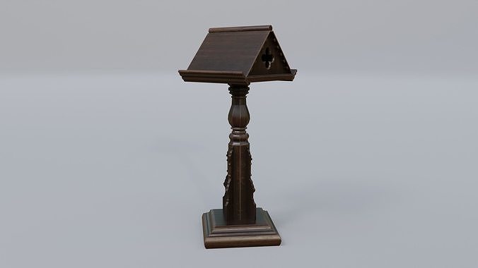 Bookstand wooden book stand Low-poly 3D model