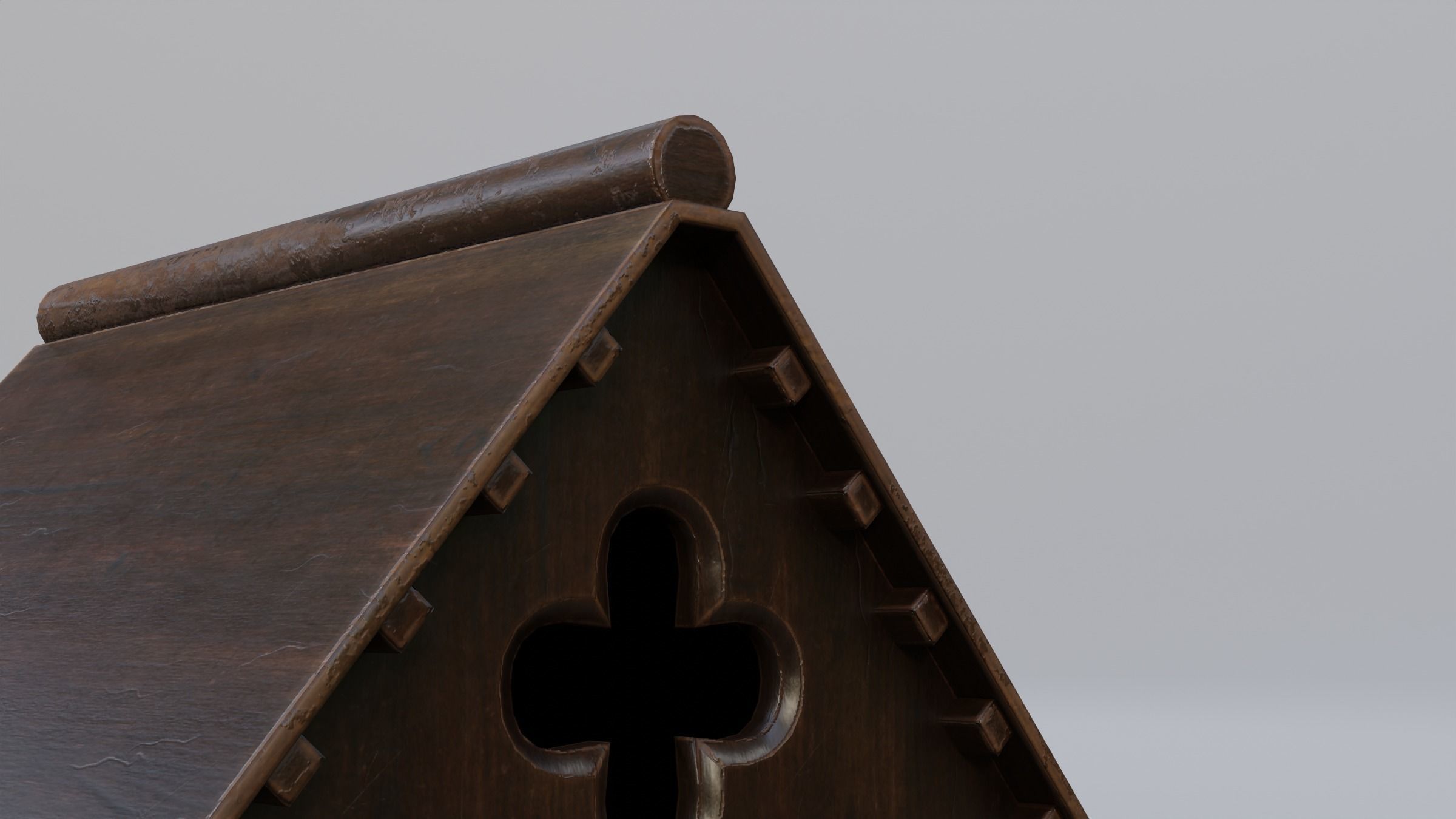 Bookstand wooden book stand Low-poly 3D model_3