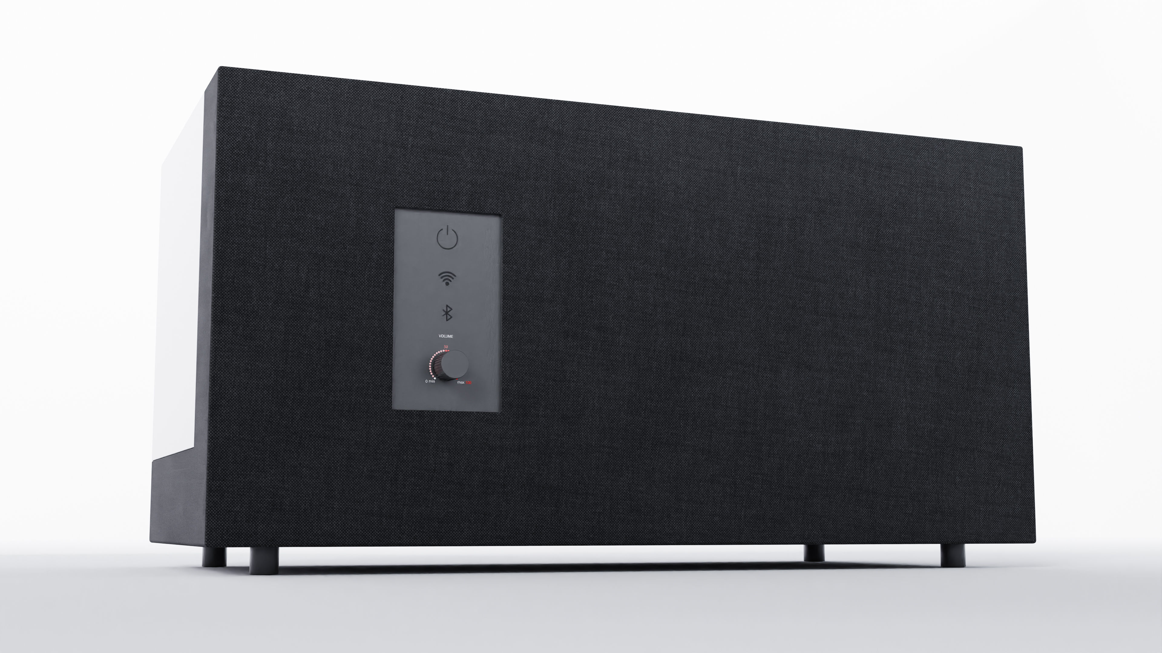 Fabric Speaker Low-poly 3D model_1