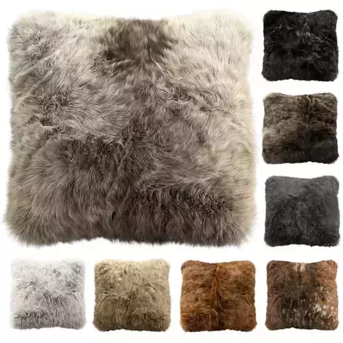 Fur pillows set 2 3D model