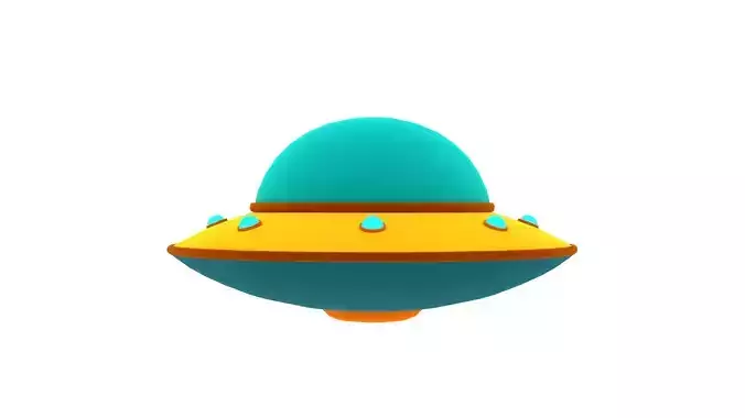 Spaceship ufo flying saucer Low-poly 3D model Spaceship ufo flying saucer Low-poly 3D model