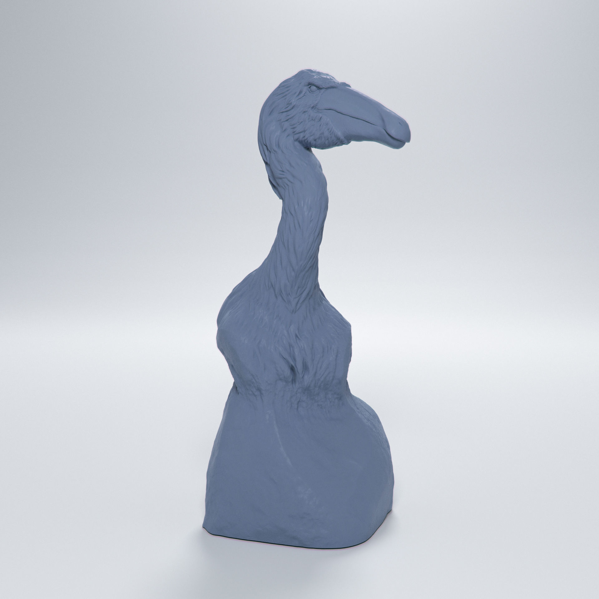 Deinocheirus bust - pre-supported dinosaur head 3D print model_3