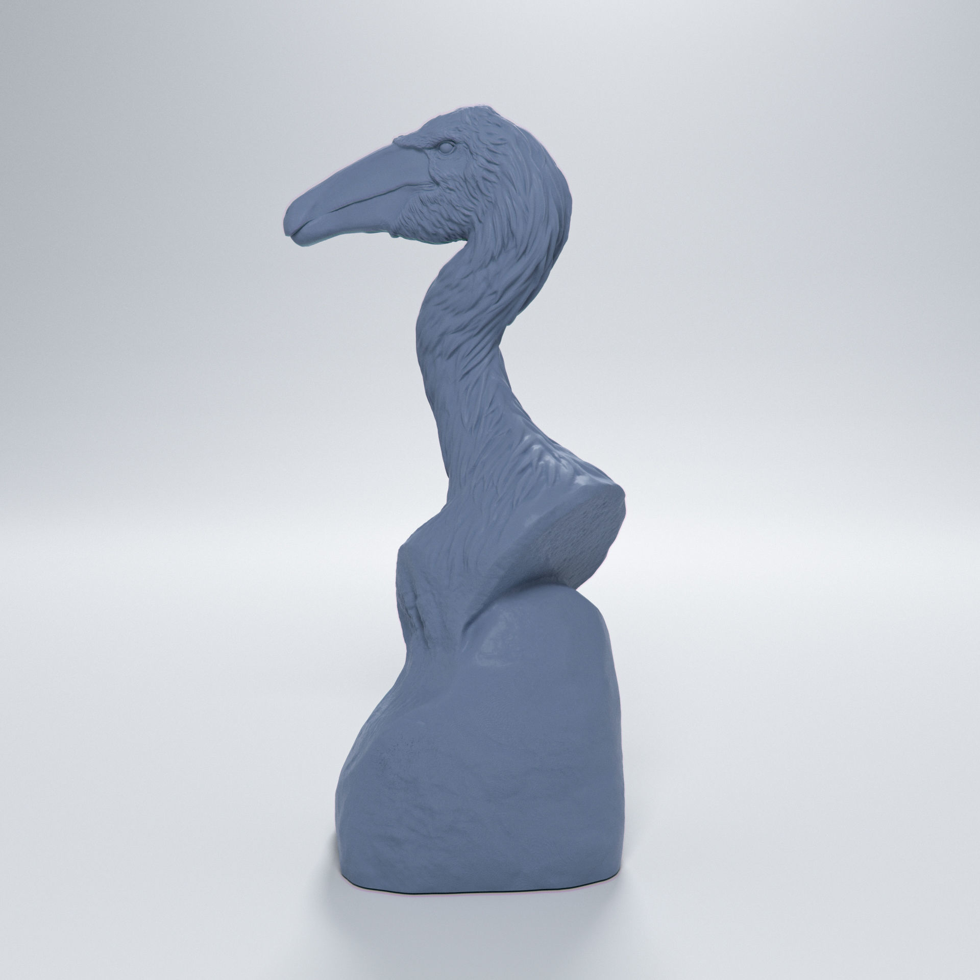 Deinocheirus bust - pre-supported dinosaur head 3D print model_2