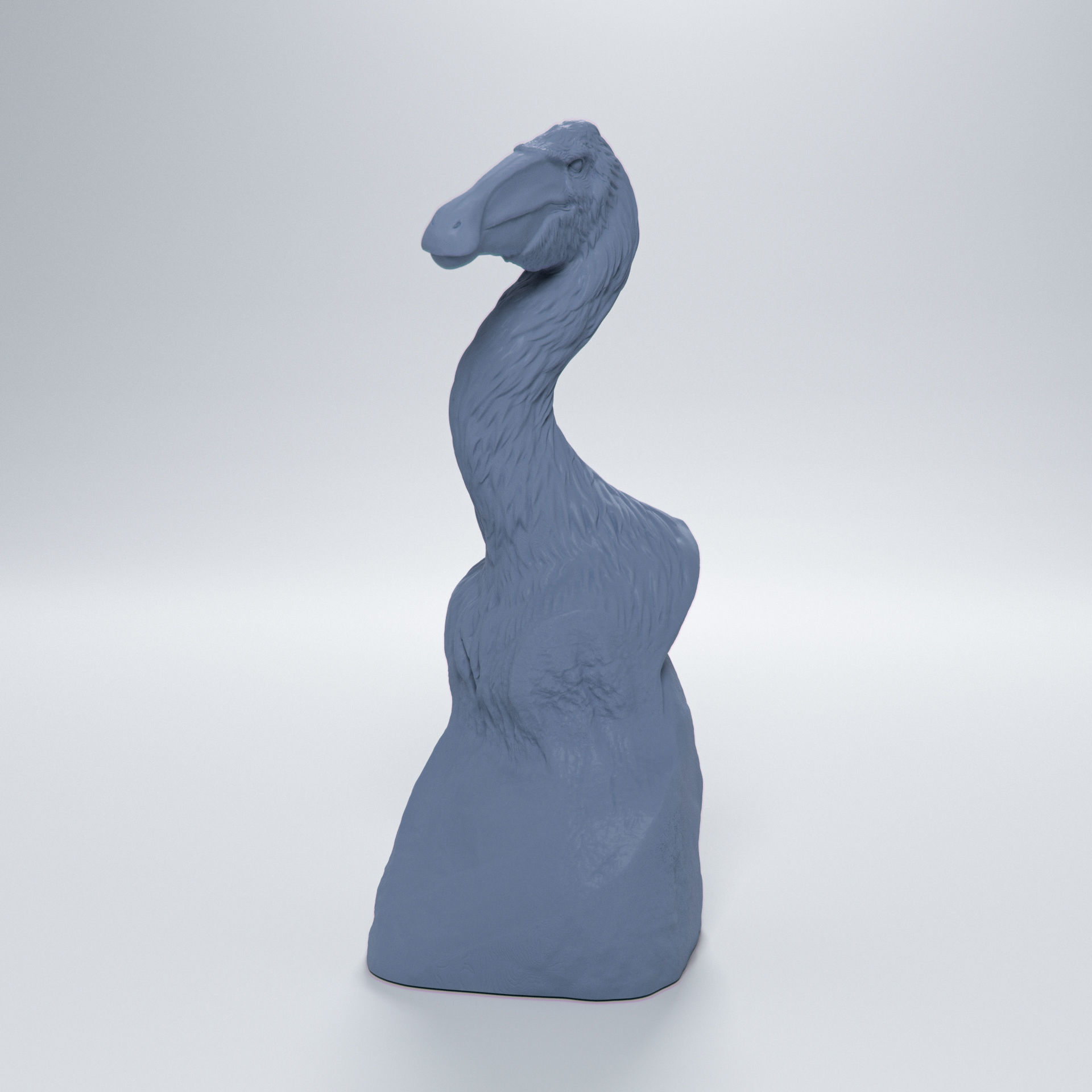 Deinocheirus bust - pre-supported dinosaur head 3D print model_1