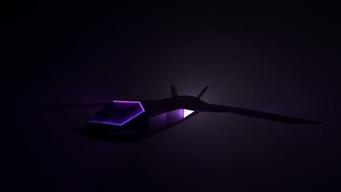 Low Poly Scout Jet Low-poly 3D model