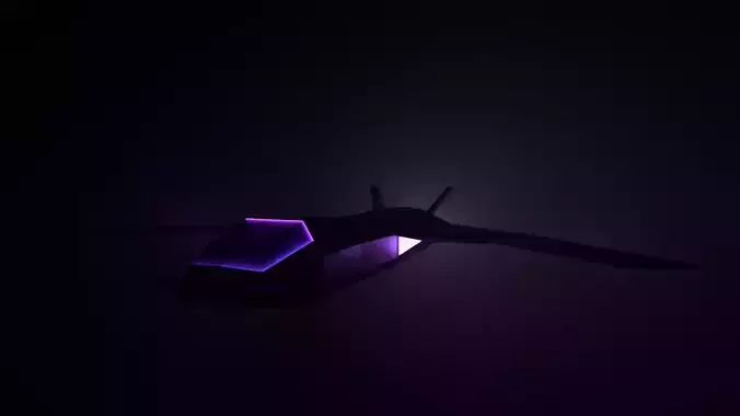Low Poly Scout Jet Low-poly 3D model
