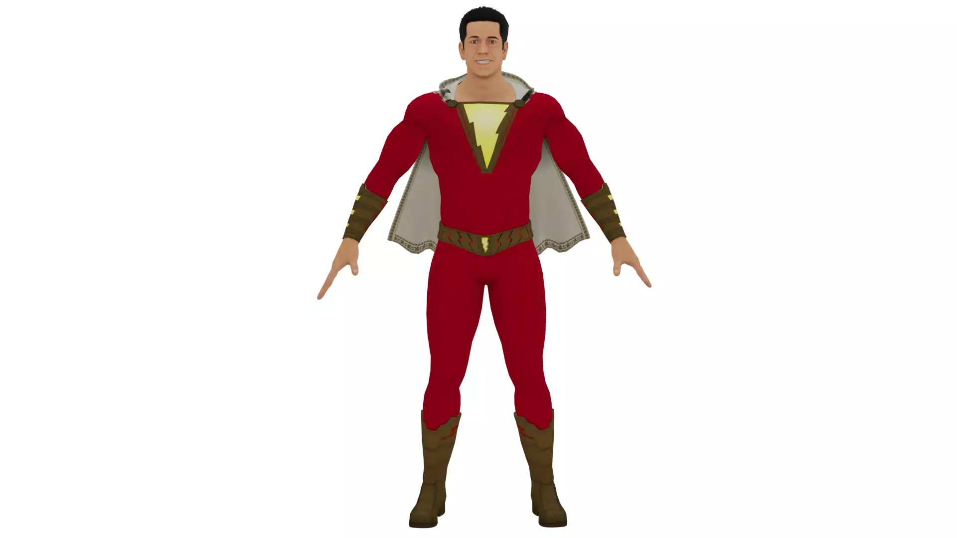Shazam 3D Model costume with wings 3D model_0