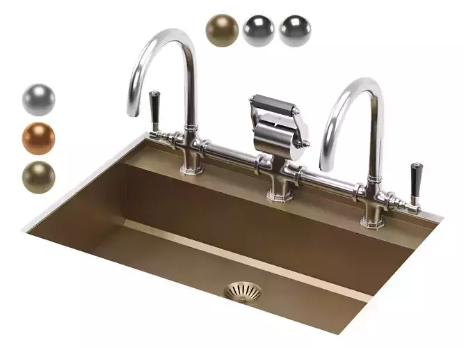 OFFICINE GULLO Undermounted Rectangular Sink with step