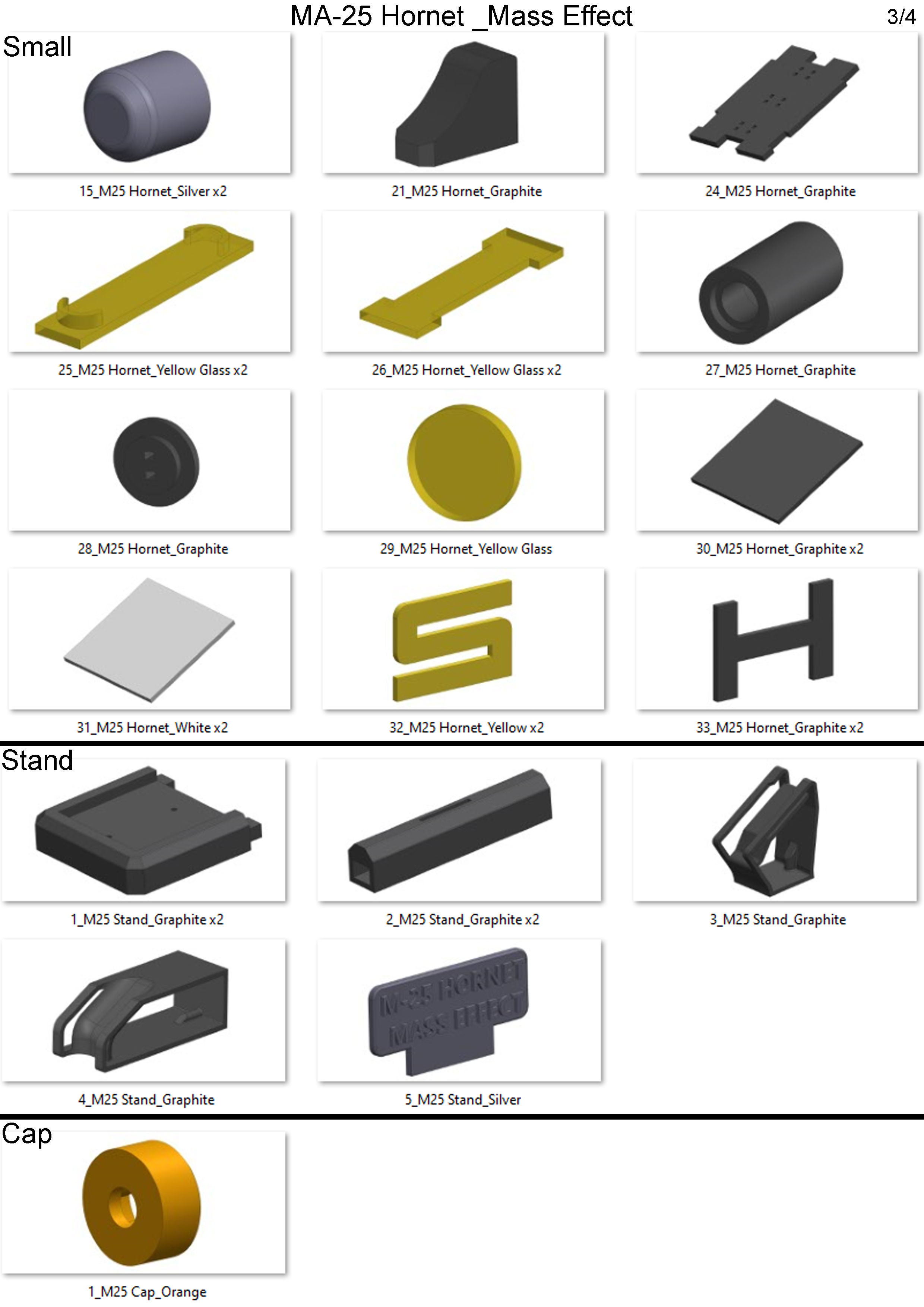 M-25 Hornet - Mass Effect - Commercial - Printable STL 3D print model_11