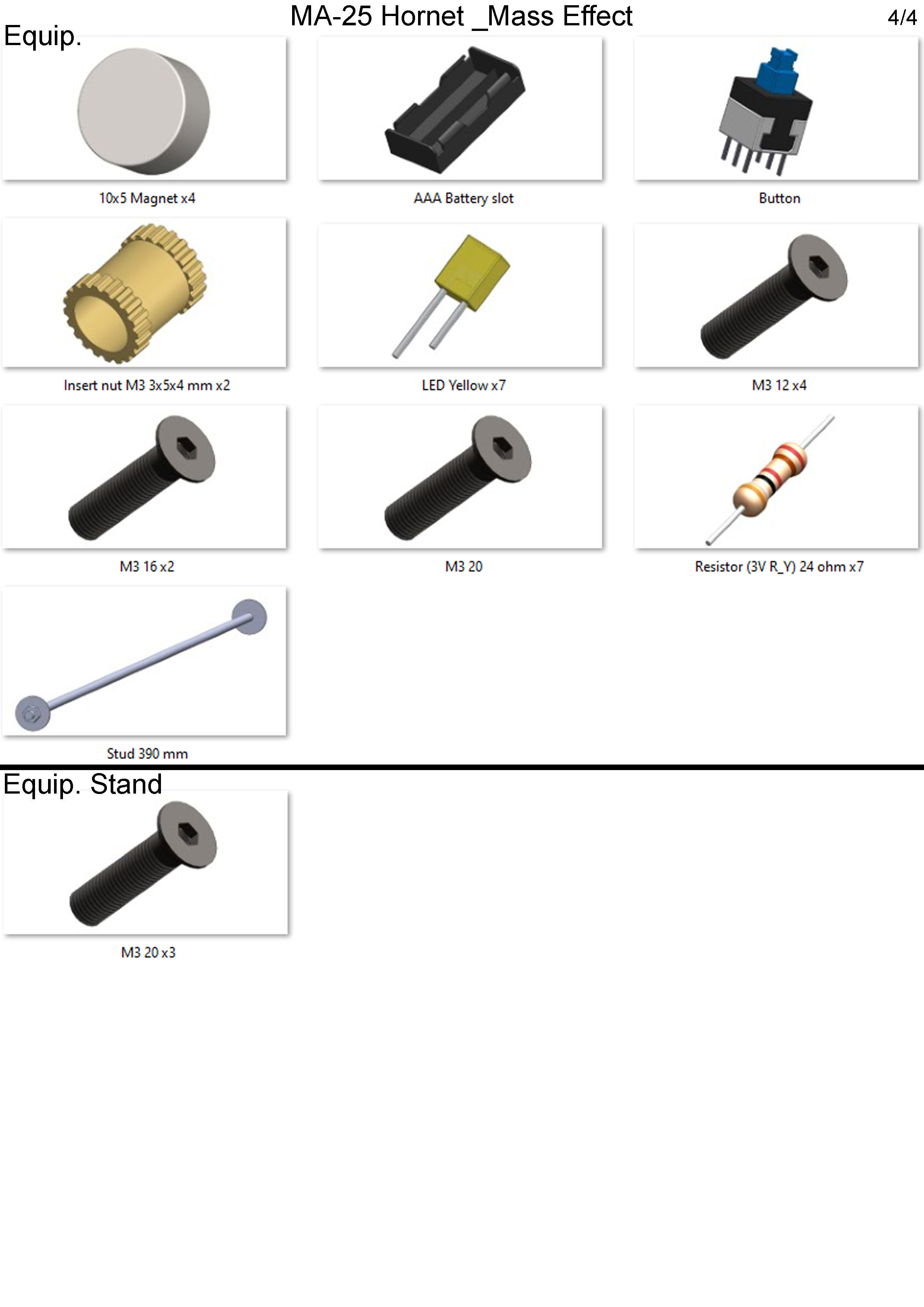 M-25 Hornet - Mass Effect - Commercial - Printable STL 3D print model_12