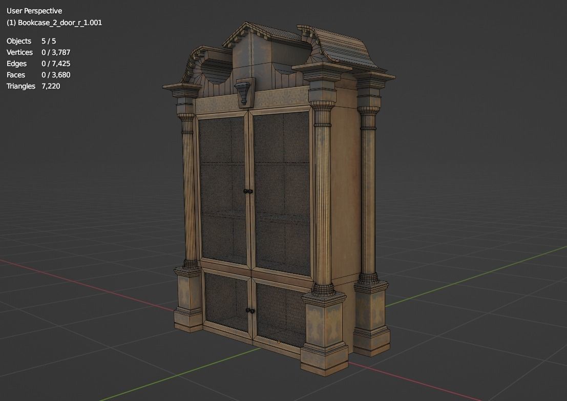 Furniture pack 1 Low-poly 3D model_27