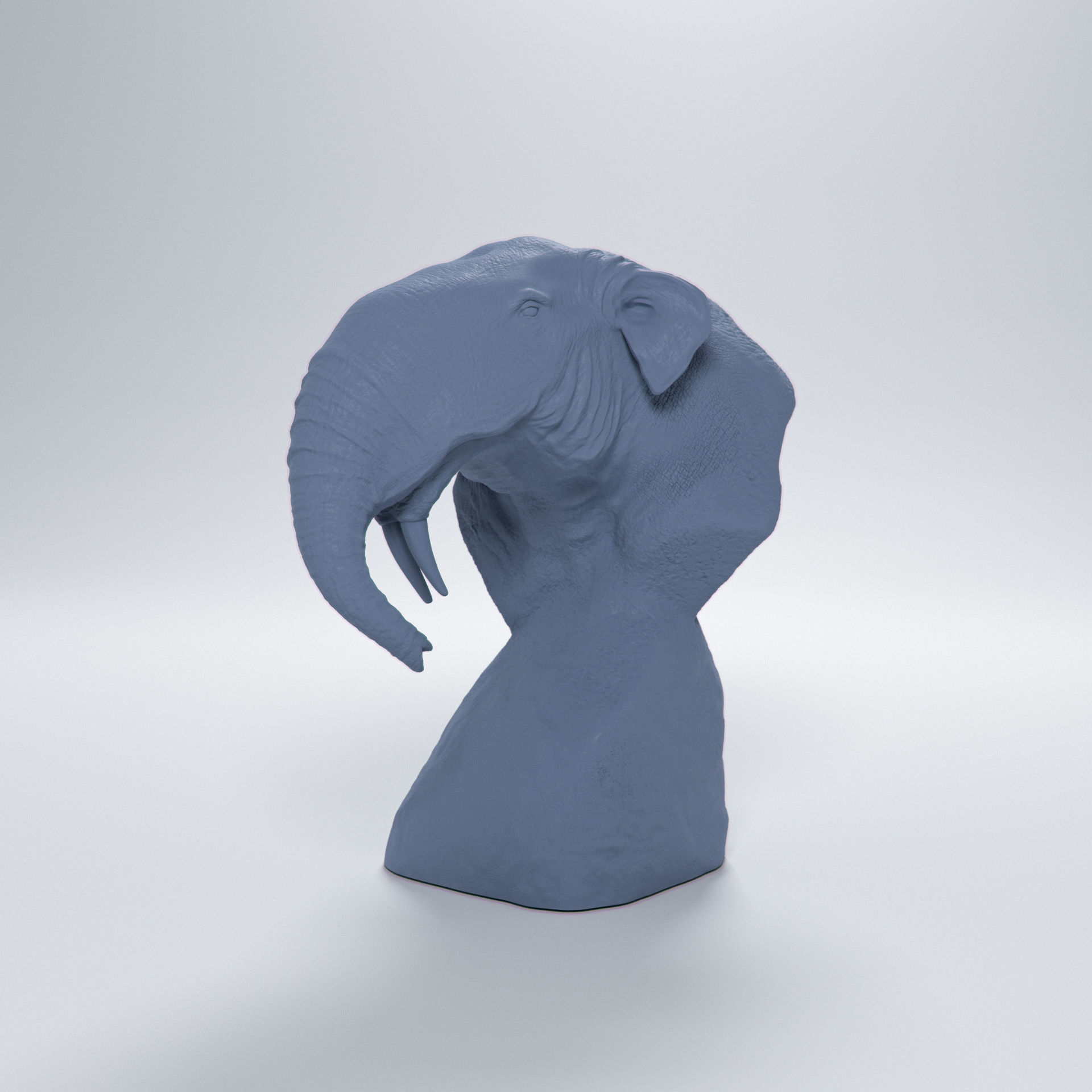 Deinotherium bust - pre-supported prehistoric elephant head 3D print model_1