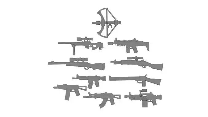 Lego Realsize 3D Scan Weapons Collection