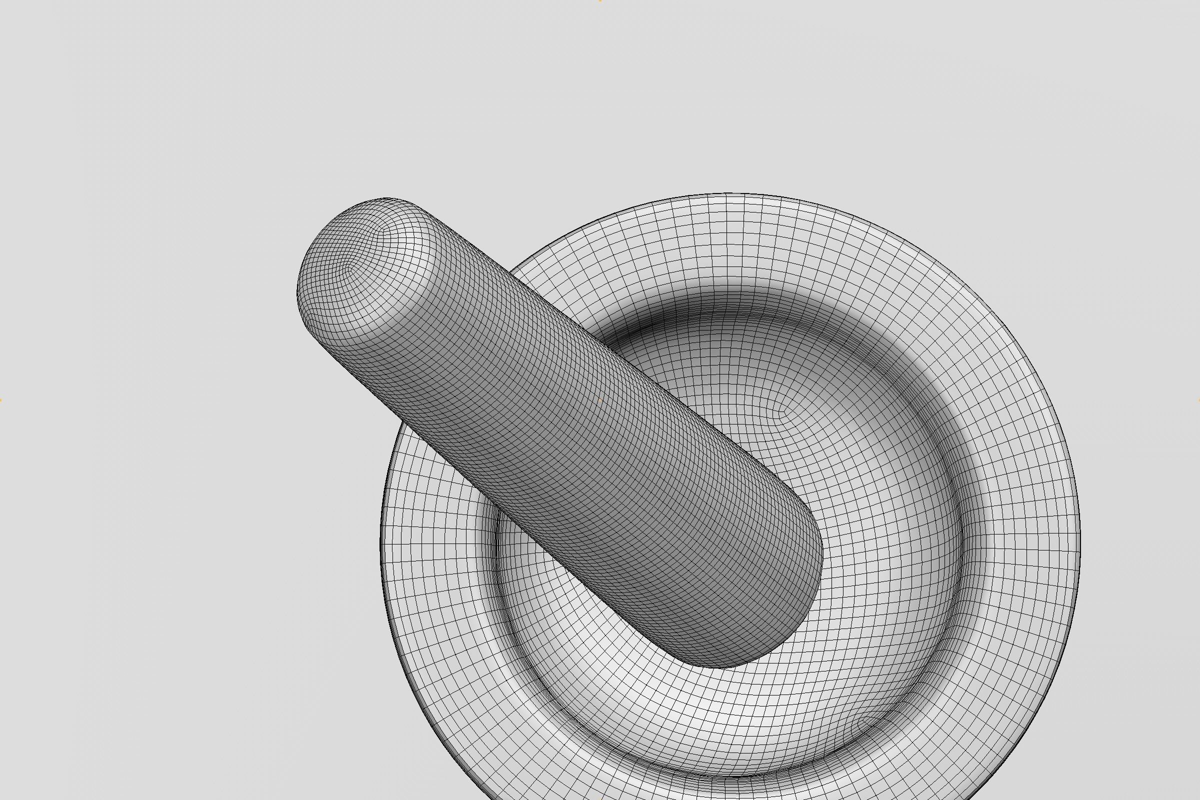 polypasta - mortar with pestle 03 3D model_4