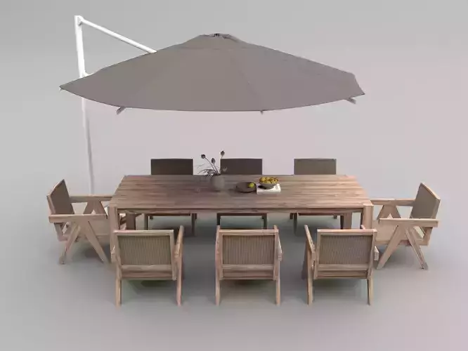 Outdoor tables and chairs