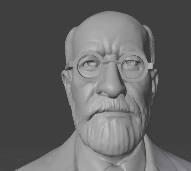 Sigmund Freud 3D print model_3