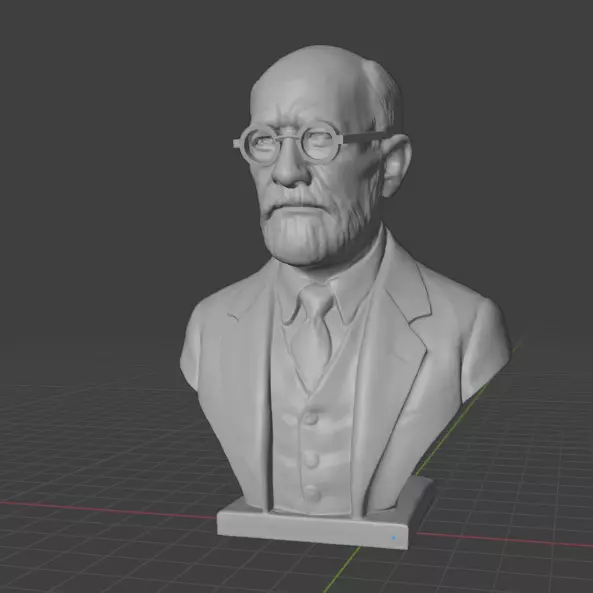 Sigmund Freud 3D print model_12