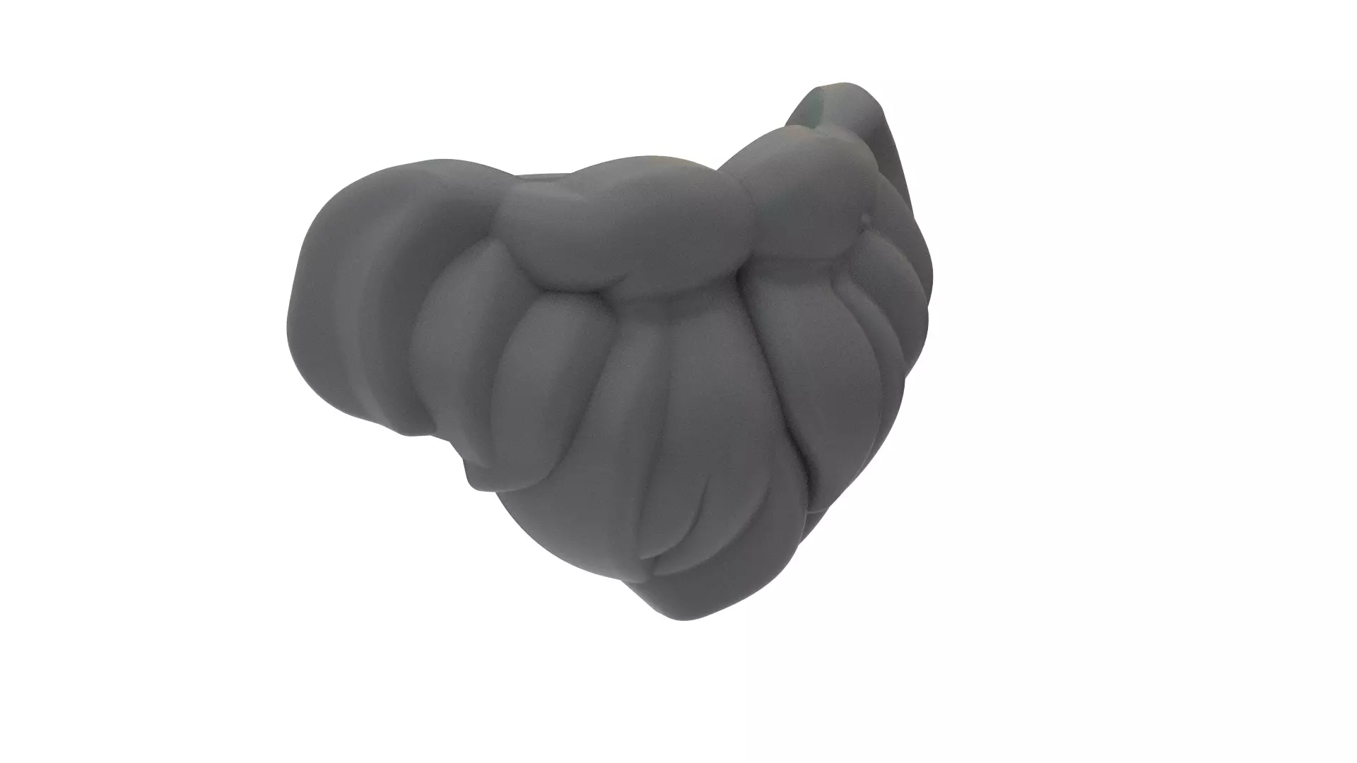 Real Size Lego Santa Claus Beard Low-poly 3D model_0