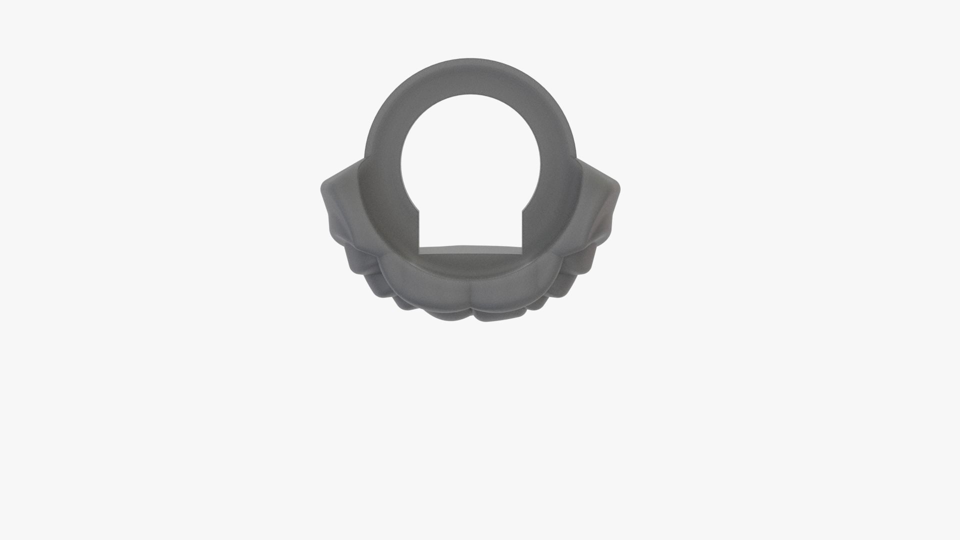 Real Size Lego Santa Claus Beard Low-poly 3D model_5