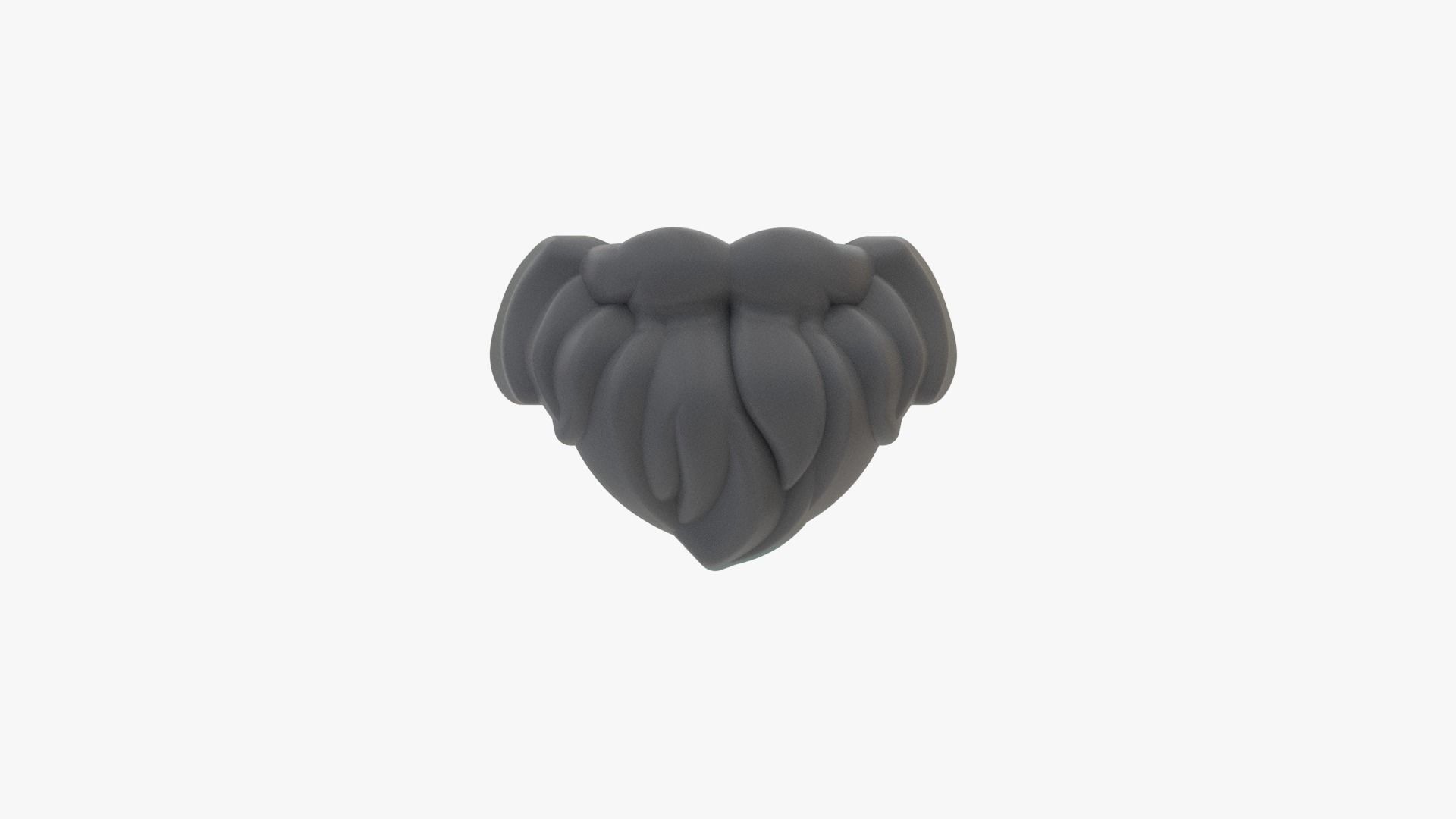 Real Size Lego Santa Claus Beard Low-poly 3D model_1