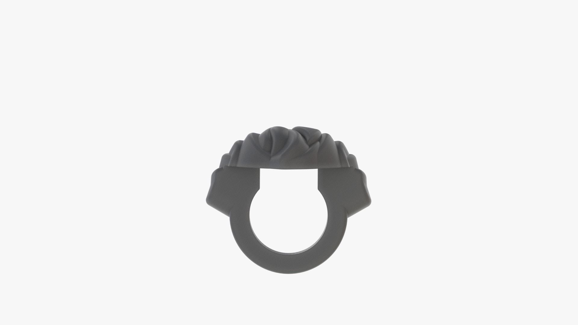 Real Size Lego Santa Claus Beard Low-poly 3D model_6