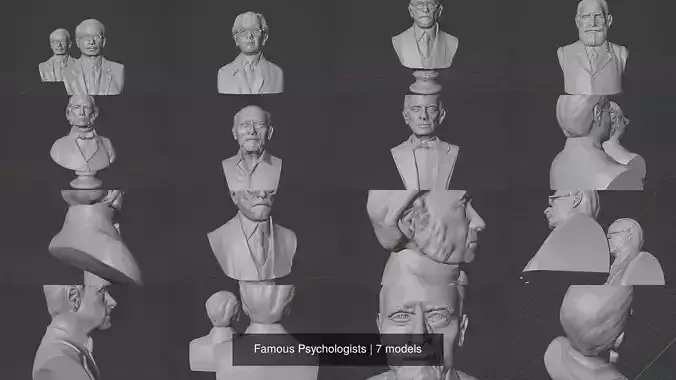 Famous Psychologists 3D Model Collection