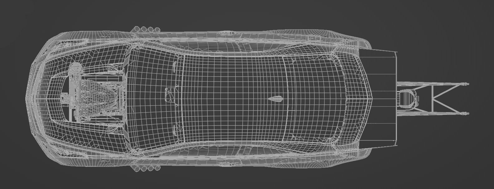 Cadillac ATS-V Drag Racing Car Low-poly 3D model_6