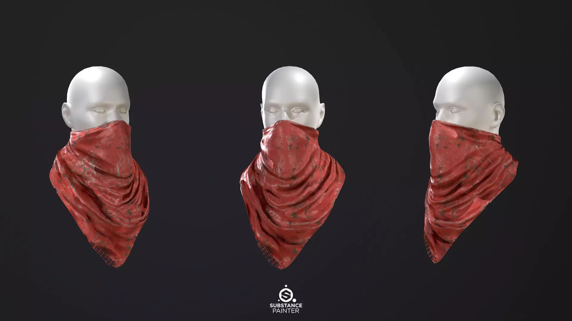 Face Scarf PBR Free low-poly 3D model