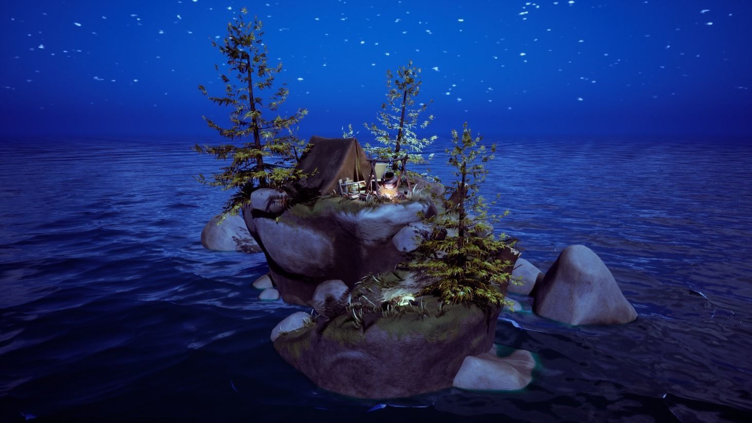 Blender 3 UE5 Stylized Camping Trip Gone Wrong Environment 3D model_9
