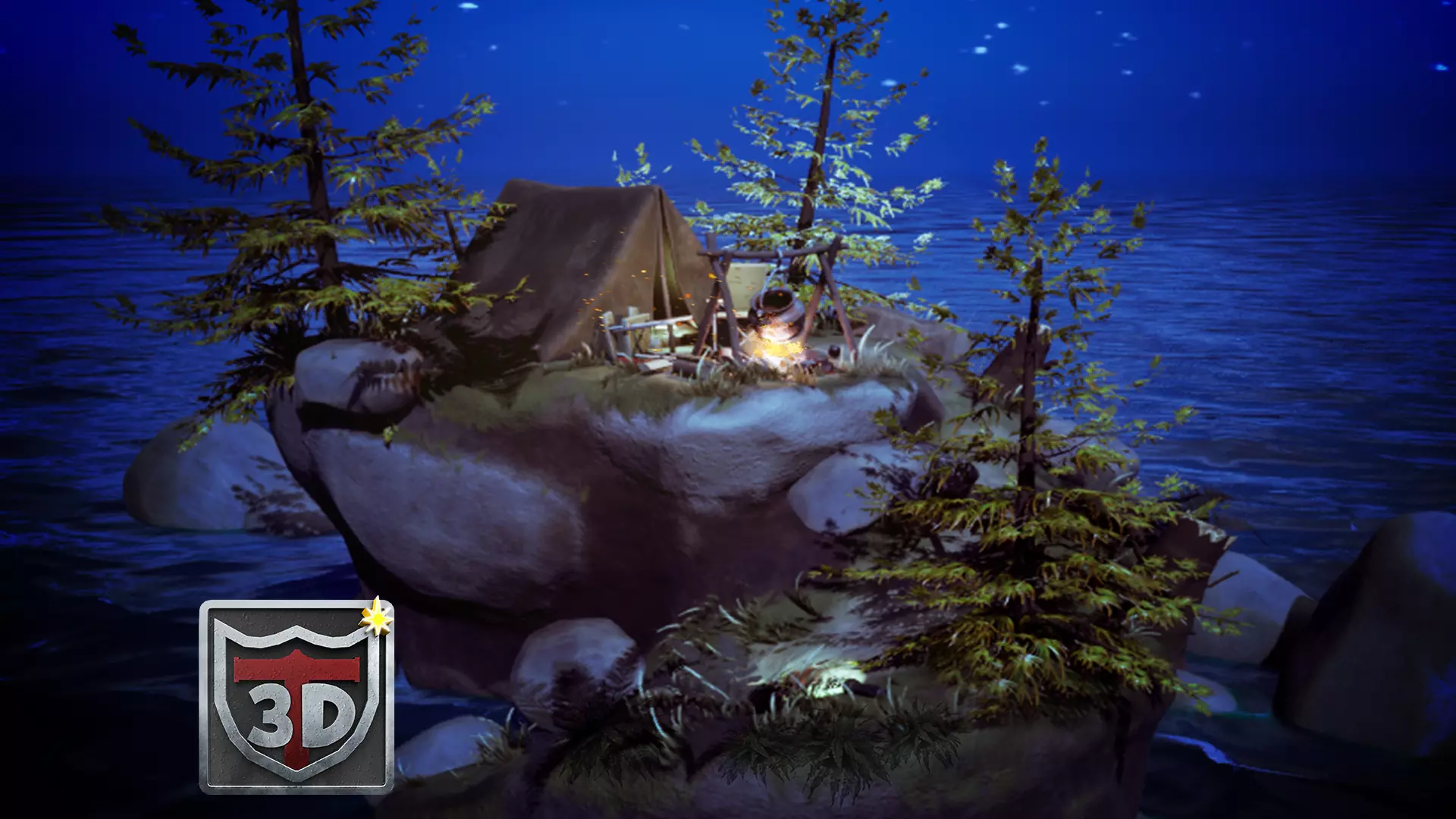 Blender 3 UE5 Stylized Camping Trip Gone Wrong Environment 3D model_0