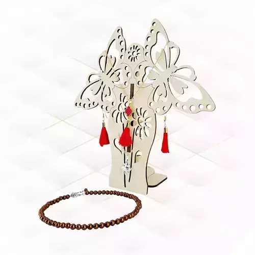 Necklace display vector template for laser cut 3D print model