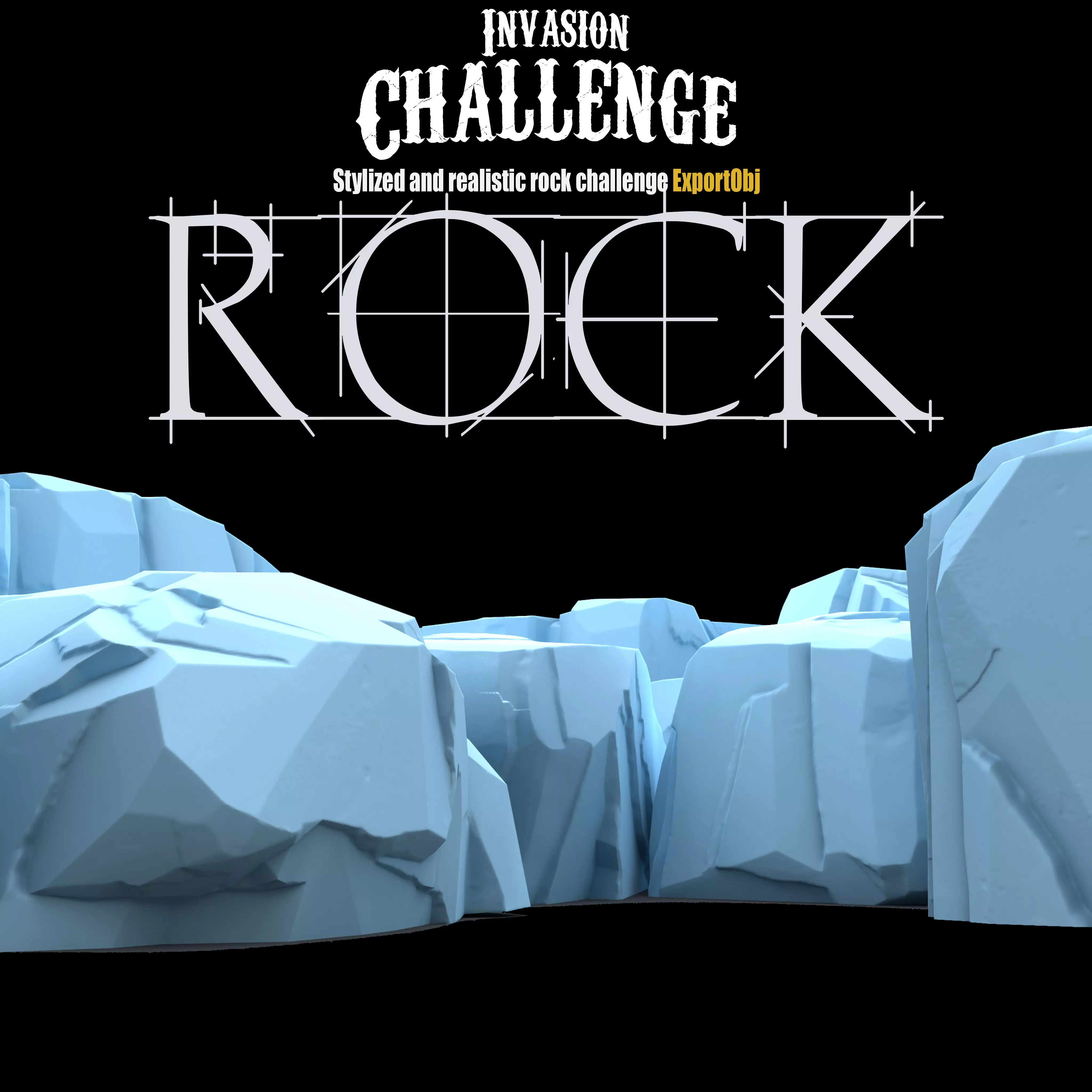Iceberg 3D model two icebergs Low-poly 3D model