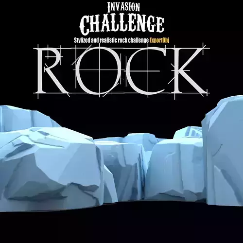 Iceberg 3D model two icebergs