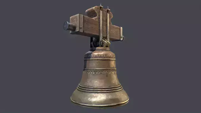 Church Bell Low-poly 3D model