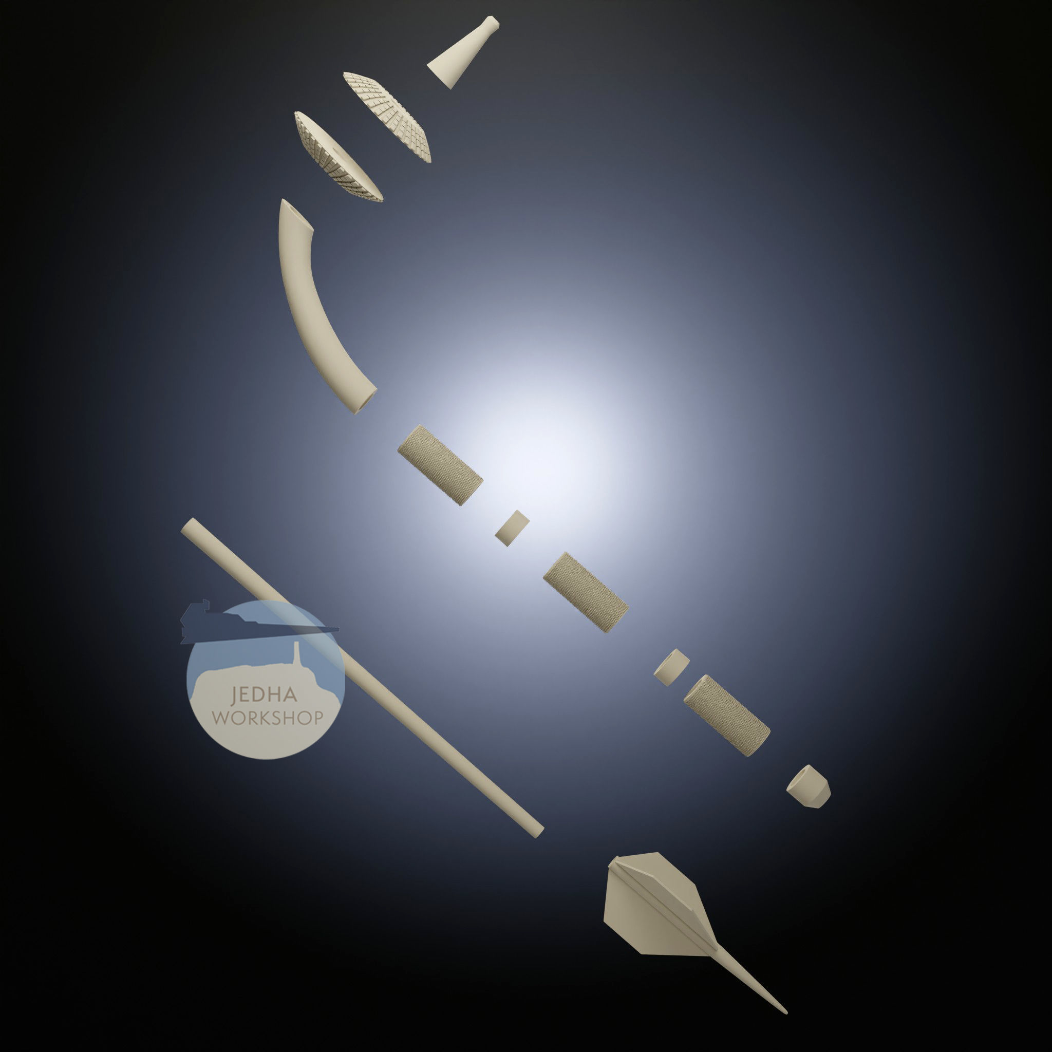 Gaffi Stick - Hunter TBOBF STL 3D Print Files Star Wars 3D print model_4