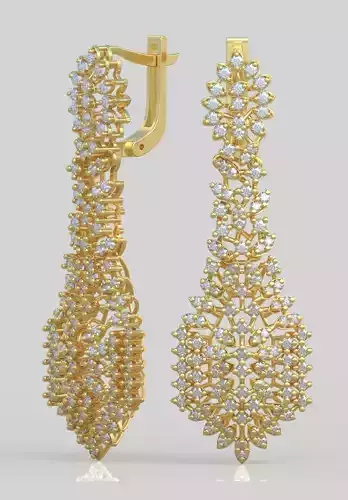 Earring 3D model 3D printable model 0199 3D print model